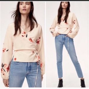 Wilfred flower wrap top